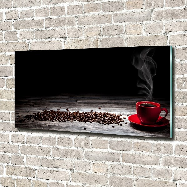 Quadro su vetro acrilico Caffè aromatico