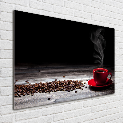 Quadro su vetro acrilico Caffè aromatico