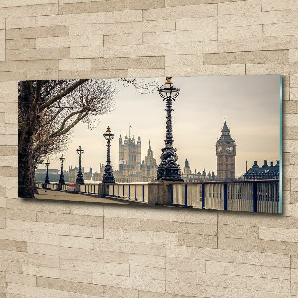 Quadro su vetro acrilico Londra in autunno