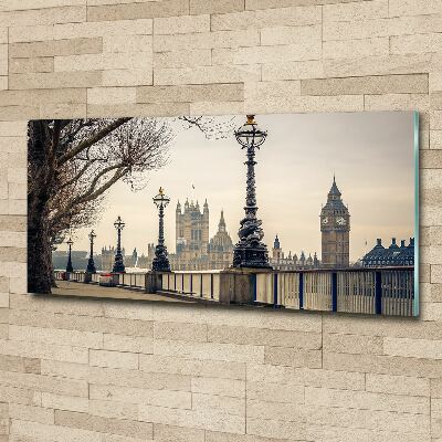 Quadro su vetro acrilico Londra in autunno