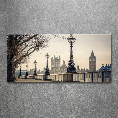 Quadro su vetro acrilico Londra in autunno