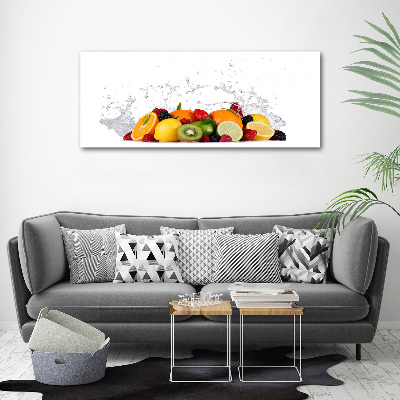 Quadro su vetro acrilico Frutta e acqua