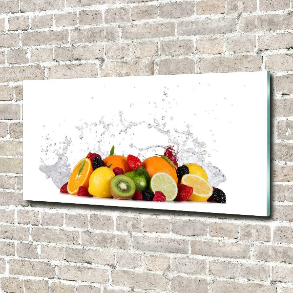 Quadro su vetro acrilico Frutta e acqua