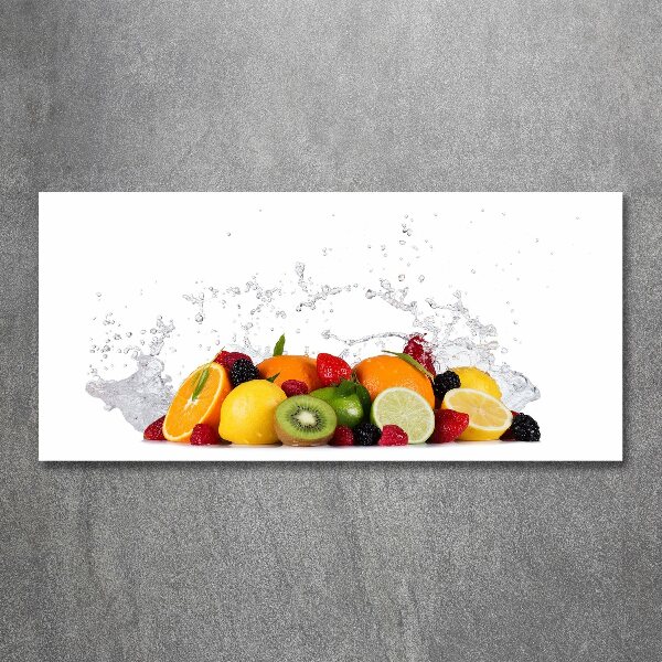 Quadro su vetro acrilico Frutta e acqua