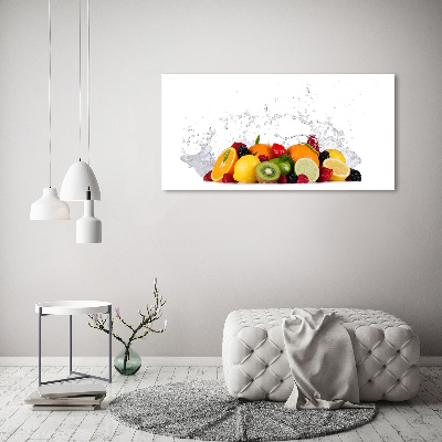 Quadro su vetro acrilico Frutta e acqua