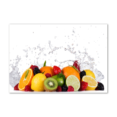 Quadro su vetro acrilico Frutta e acqua