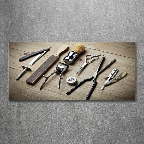 Quadro su vetro acrilico Parrucchiere per uomo