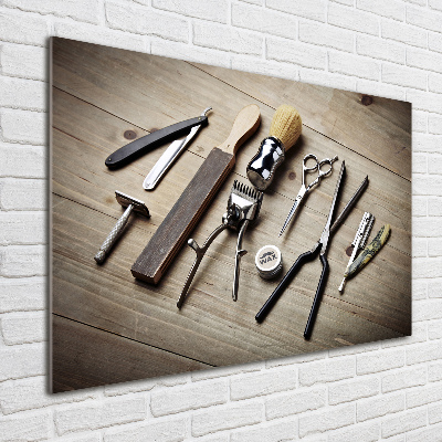 Quadro su vetro acrilico Parrucchiere per uomo