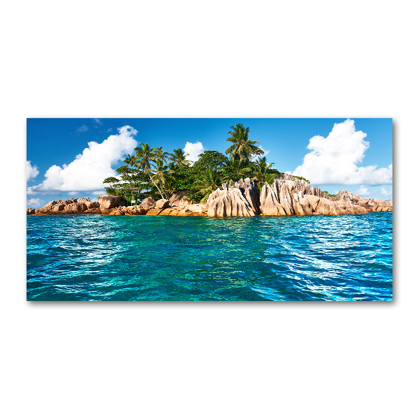 Quadro su vetro acrilico Isola tropicale