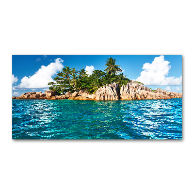Quadro su vetro acrilico Isola tropicale