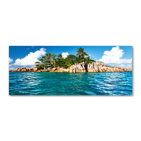 Quadro su vetro acrilico Isola tropicale