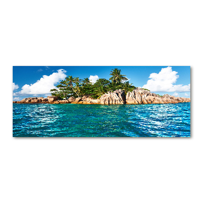 Quadro su vetro acrilico Isola tropicale