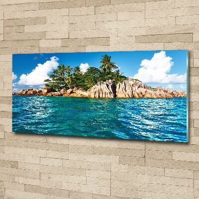 Quadro su vetro acrilico Isola tropicale
