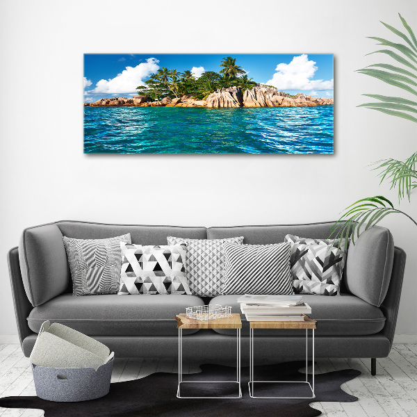 Quadro su vetro acrilico Isola tropicale