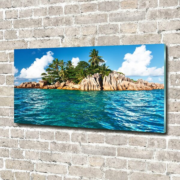 Quadro su vetro acrilico Isola tropicale