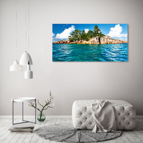Quadro su vetro acrilico Isola tropicale