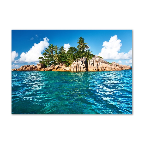 Quadro su vetro acrilico Isola tropicale