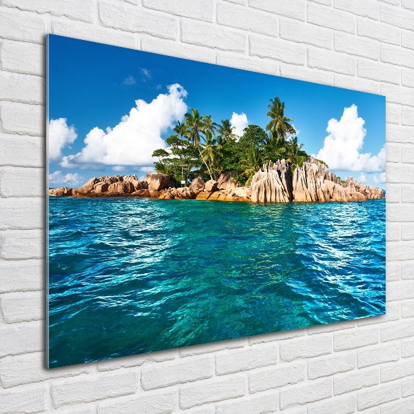 Quadro su vetro acrilico Isola tropicale