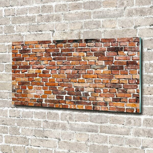 Quadro in vetro acrilico Muro di mattoni