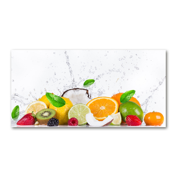 Quadro su vetro acrilico Frutta e acqua