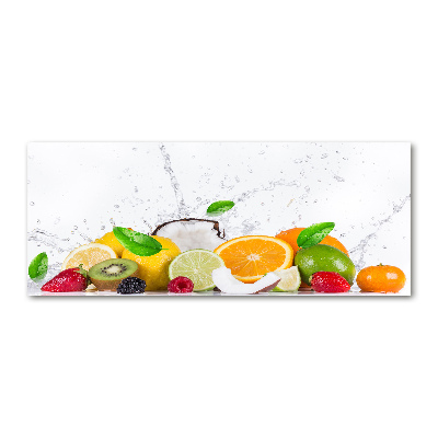 Quadro su vetro acrilico Frutta e acqua