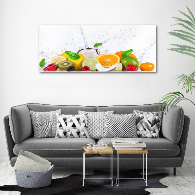 Quadro su vetro acrilico Frutta e acqua