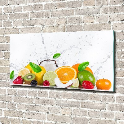 Quadro su vetro acrilico Frutta e acqua