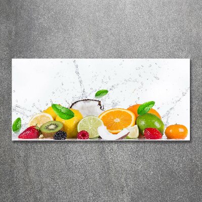 Quadro su vetro acrilico Frutta e acqua