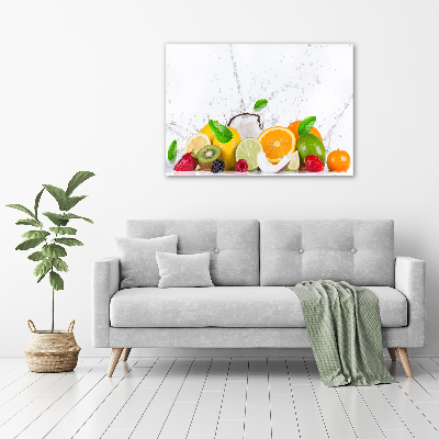 Quadro su vetro acrilico Frutta e acqua