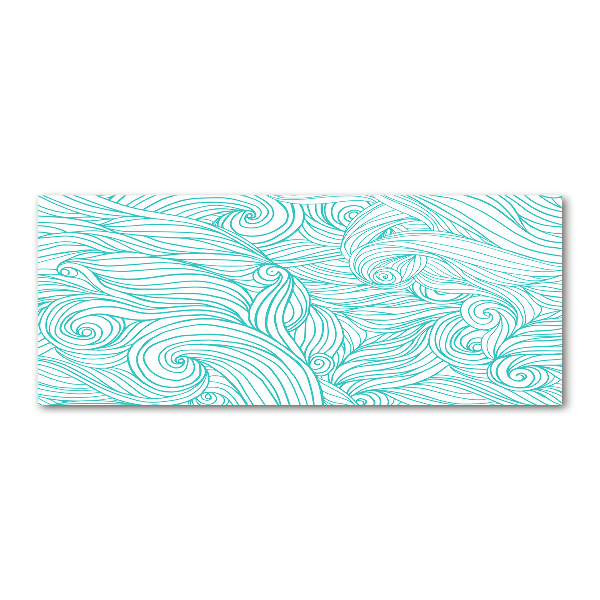 Quadro in vetro acrilico Onde blu