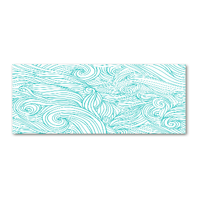 Quadro in vetro acrilico Onde blu