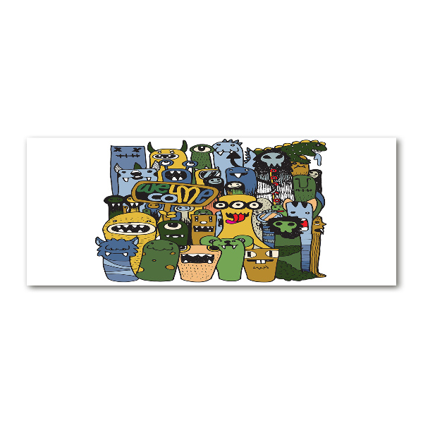 Quadro su vetro acrilico Mostri pazzi