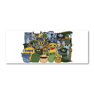 Quadro su vetro acrilico Mostri pazzi