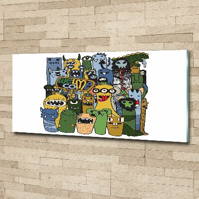 Quadro su vetro acrilico Mostri pazzi