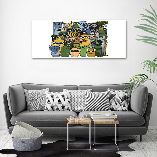 Quadro su vetro acrilico Mostri pazzi