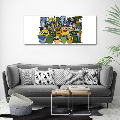 Quadro su vetro acrilico Mostri pazzi