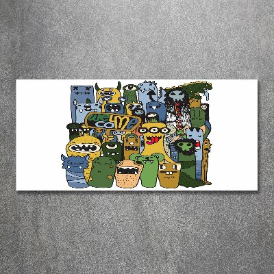 Quadro su vetro acrilico Mostri pazzi