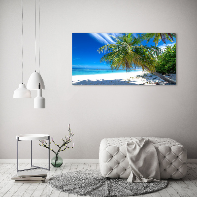 Quadro vetro acrilico Spiaggia tropicale