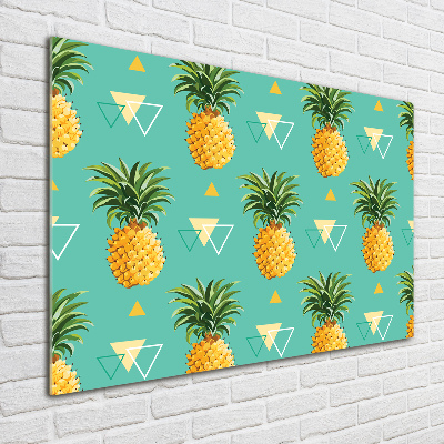 Quadro in vetro acrilico Ananas