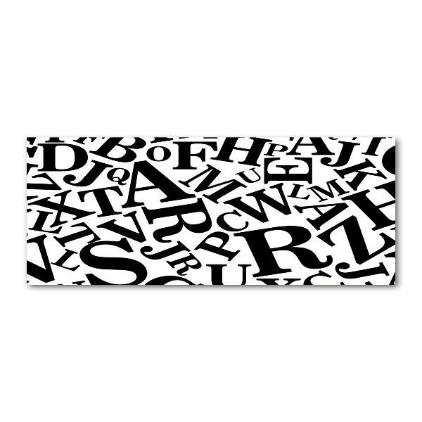 Quadro vetro acrilico Alfabeto