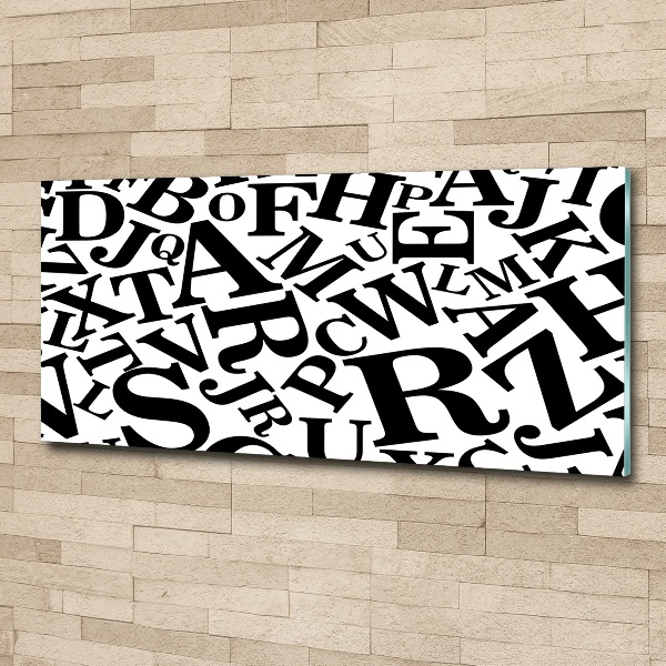 Quadro vetro acrilico Alfabeto