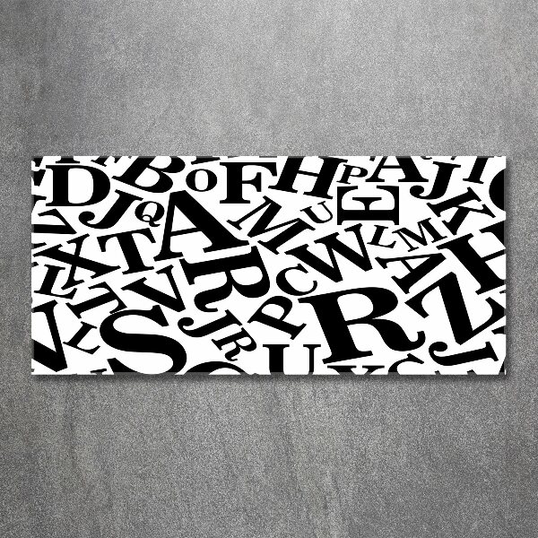 Quadro vetro acrilico Alfabeto