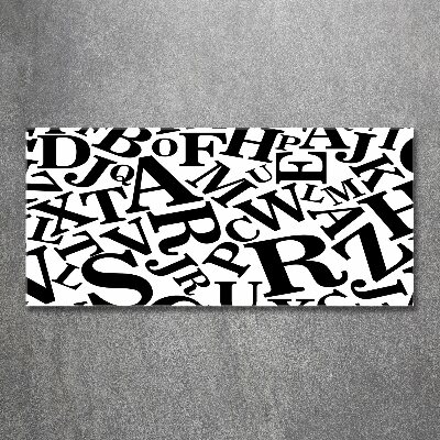 Quadro vetro acrilico Alfabeto