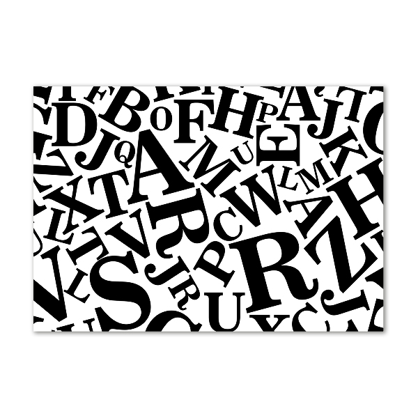 Quadro vetro acrilico Alfabeto