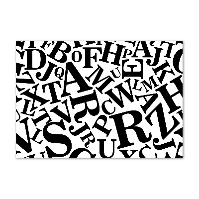 Quadro vetro acrilico Alfabeto