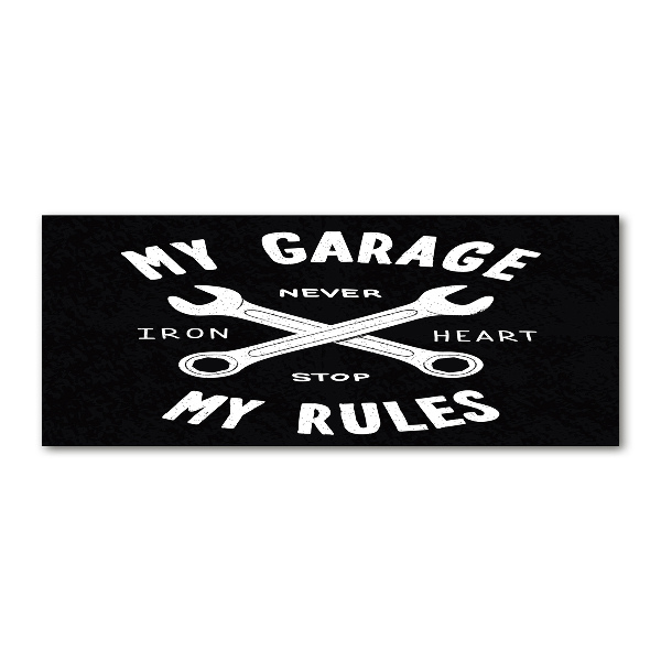 Quadro in vetro acrilico Il mio garage