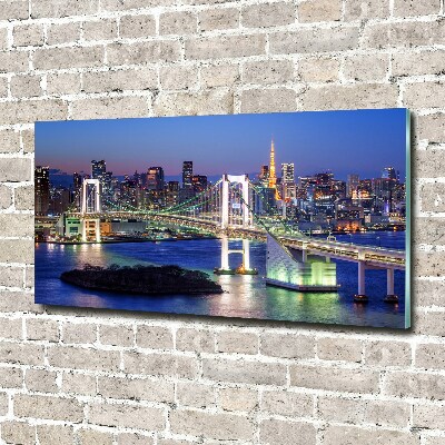 Quadro in vetro acrilico Ponte di Tokyo