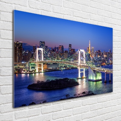 Quadro in vetro acrilico Ponte di Tokyo