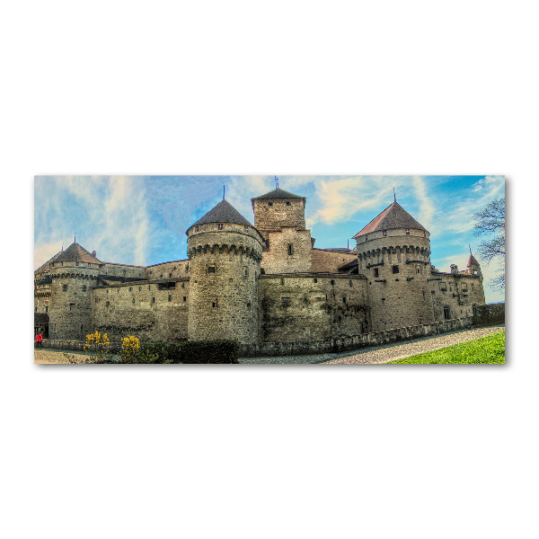 Quadro vetro acrilico Un castello in Svizzera