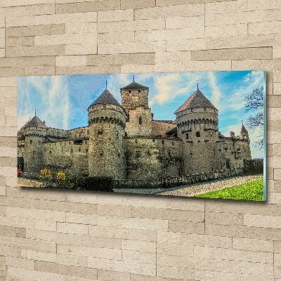 Quadro vetro acrilico Un castello in Svizzera